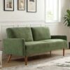 Sofa, European Style With Sleek Design, Modern & Vintage Flair, Upholstered 3 Seater Couch - Green - Image 6