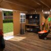 Heavy Duty Storage Shed, Windows, Lockable Door & Ventilation - Brown - Image 7