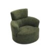360 Degree Swivel Upholstered Accent Barrel Chair With Adjustable Headrest Berber Fleece - Green - Image 13