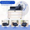 Pull Out Sofa Bed Convertible Couch Loveseat Sofa Modern Sleeper Sofa With Adjustable Backrest For Living Room - Blue - Image 5