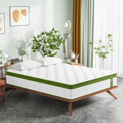 12" Full Size Hybrid Mattress With Gel Memory Foam & Pocket Springs - Green