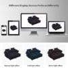Modern Corduroy, Deep Seat Sectional Sofa With Ottomans, Comfortable Cloud Sofa - Black - Image 8