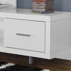 TV Stand, Console, Media Entertainment Center, Storage Cabinet, Elegant Design, Modern - White