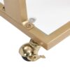 Side Table, Acrylic Sofa Table, Glass Top C Shape Square Table With Metal Base For Living Room, Bedroom, Balcony Home And Office - Image 9