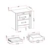 Lorenzo - 5 Piece Queen Bedroom Set With Glittered Detailing And Bar Handles - Silver - Image 9