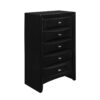 Lucille - 5 Piece Full Bedroom Set With Storage Drawers And Bookcase Headboard - Black - Image 5