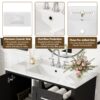 36" Bathroom Vanity With Solid Pine Frame, Soft Close Door And Drawers, Storage Cabinet - Black - Image 6