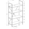 Bookshelf, Bookcase, 4 Tier, Office, Bedroom, Contemporary, Modern - Taupe - Image 9