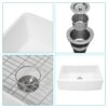 Sink 30" Apron Front Single Bowl With Arch Edge Design - White - Image 6