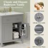 30" Bathroom Vanity With Sink And Soft Close Doors - Gray - Image 4