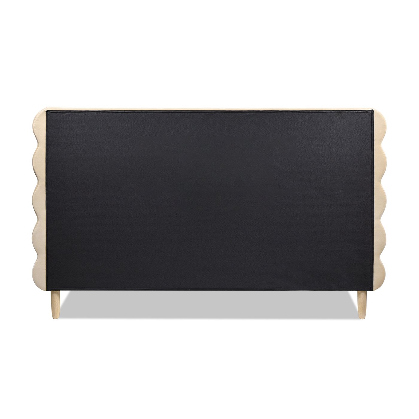 Stockholm - King Modern Wavy Headboard Platform Bed - Fawn Brown - Image 7