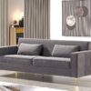 Aesthetic Sofas For Living Room, 3 Seater Couch With Classic Modern Appeal And Luxurious Soft Comfort - Gray - Image 6