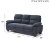 Summerton - Sofa With Pillow Top Arms - Blue - Image 3