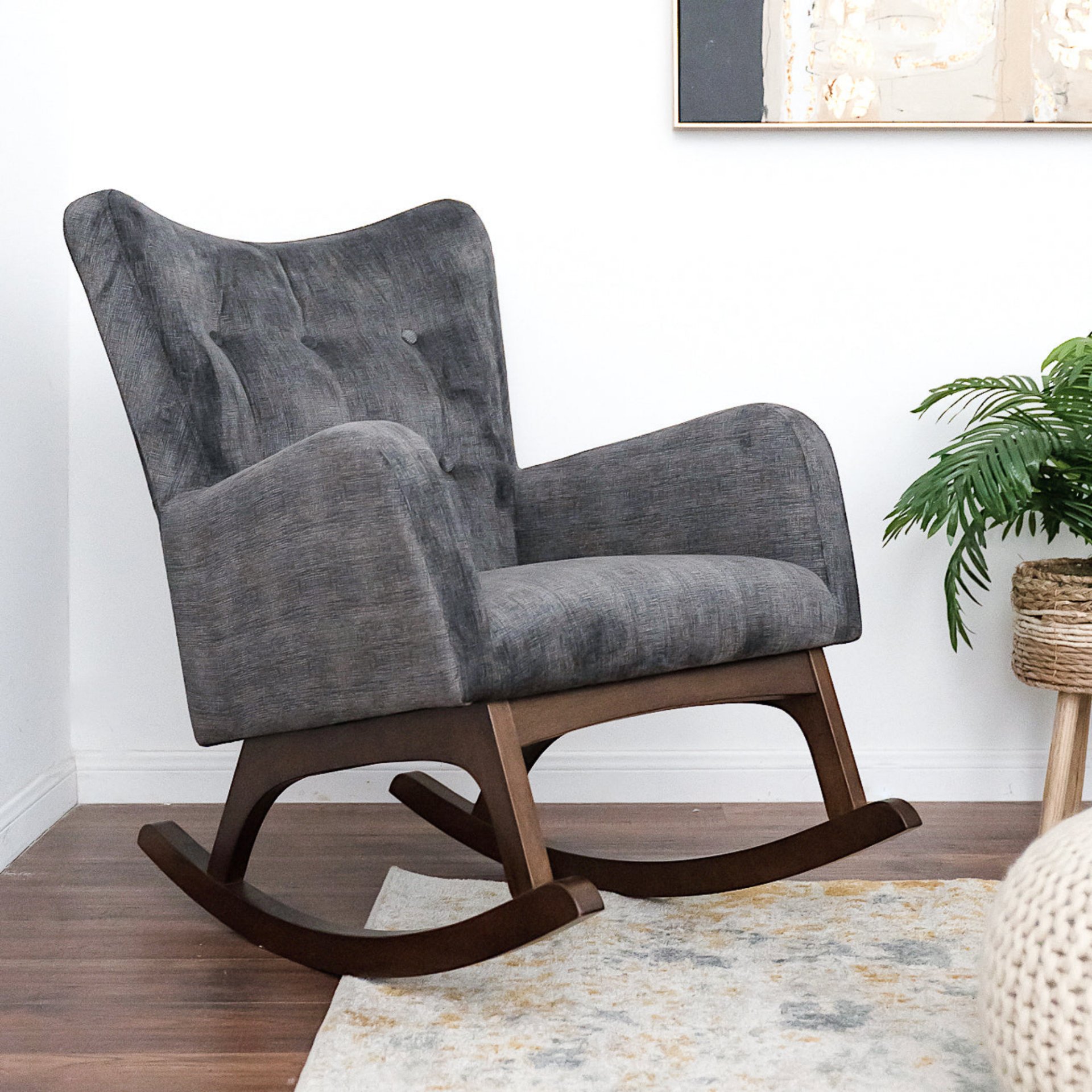 Alistair - Rocking Chair - Brown / Dark Gray - Image 6