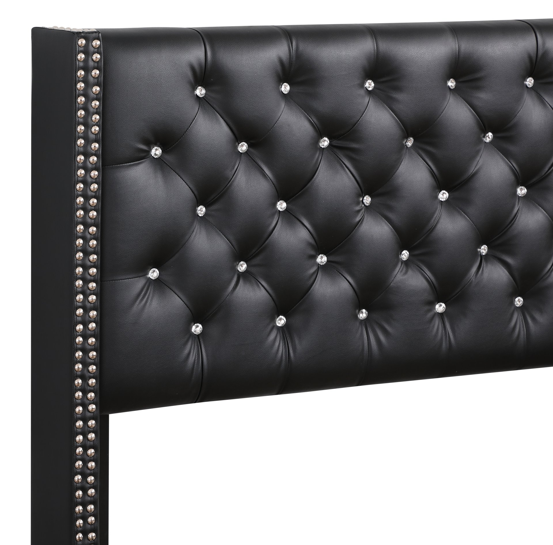 Full Upholstered Bed - Black - Image 7