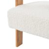 Mid-Century Modern Barrel Accent Chair, Upholstered Kitchen & Dining Room Chairs With Arms, Teddy Velvet Boucle Accent Chairs Side Chairs For Kitchen Living Room Bedroom - White - Image 18