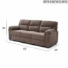 Hamilton - Sofa With Nailhead Trim - Brown - Image 3