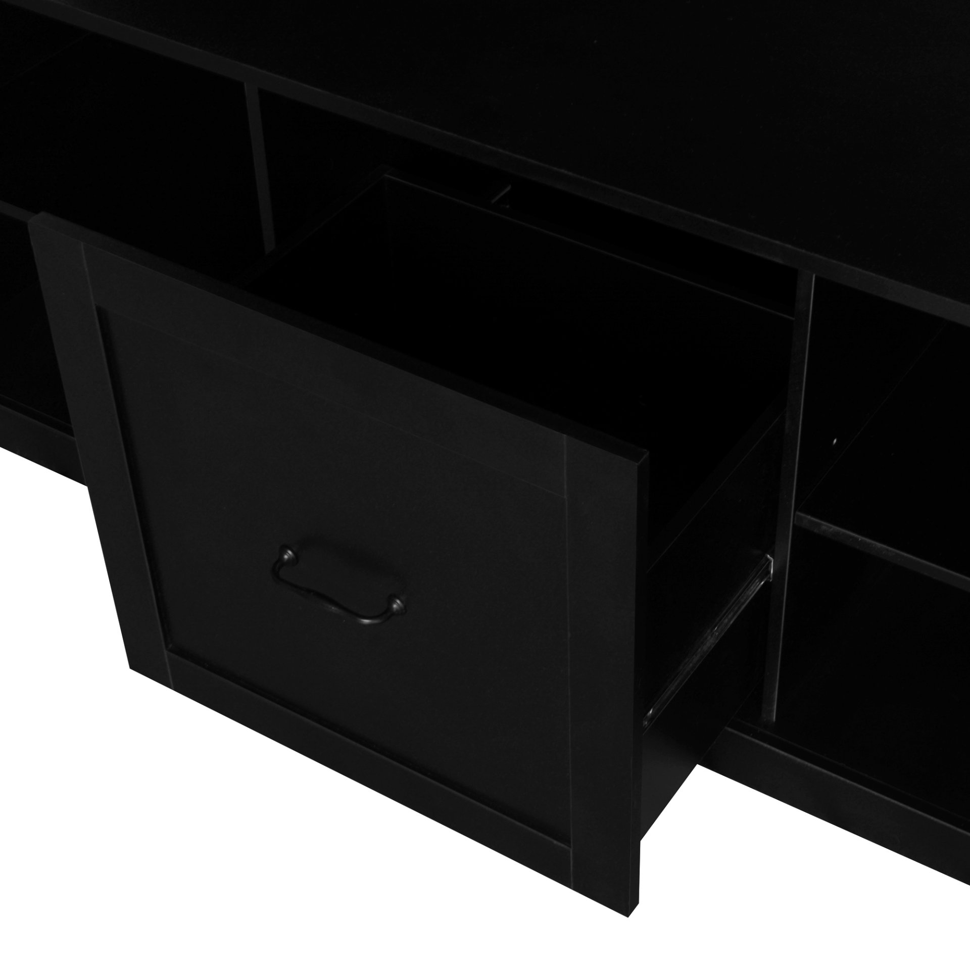 Hall Tree With 6 Hooks, Coat Hanger, Entryway Bench, 3 In 1 Design, A Spacious Drawer For Entrance, Living Room - Black - Image 16