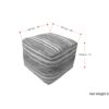 Carina - Square Woven Pouf - Black White - Image 7
