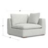 Jasmine - Left Arm Sofa Module - Gray - Image 17
