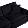 Oversized Recliner Chair With Movable Ottoman, Soft Chenille Upholstered Indoor Lounge Chair - Black - Image 16