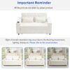 Pull Out Sofa Bed Convertible Couch Loveseat Sofa Modern Sleeper Sofa With Adjustable Backrest For Living Room - Beige - Image 8