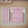 Queen Pull Out Sofa Bed, 3 In 1 Convertible Sleeper Tufted Sofa With 2 Soft Pillows - Pink - Image 8