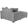 Oversized Chaise, Lounge Chair Classic Design, Soft Fabric, Durable Frame With Solid Wood Legs - Gray - Image 7