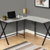Computer Desk, Home Office, Corner, L Shape, Laptop, Contemporary / Modern - Gray - Image 9