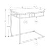 C-Shaped Accent Table For Living Room - Gray - Image 6