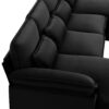 Modern U-Shaped Sectional Sofa With Waist Pillows, 6 Seat Upholstered Symmetrical Sofa Furniture, Sleeper Sofa Couch With Chaise Lounge - Black - Image 4