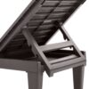 2 Piece Outdoor Chaise Lounges With Adjustable Backrest, Polypropylene - Dark Brown - Image 19