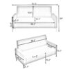 Multi-Functional Storage Comfortable Double Sofa, Suitable For Living Room, Apartment, Home Office - Beige - Image 3