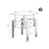 Modern Tempered Glass Tea Table, End Square Table For Living Room - Black - Image 3