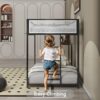 Adam - Twin Over Twin Bunk Guard Rail - Black With White Mesh - Image 6