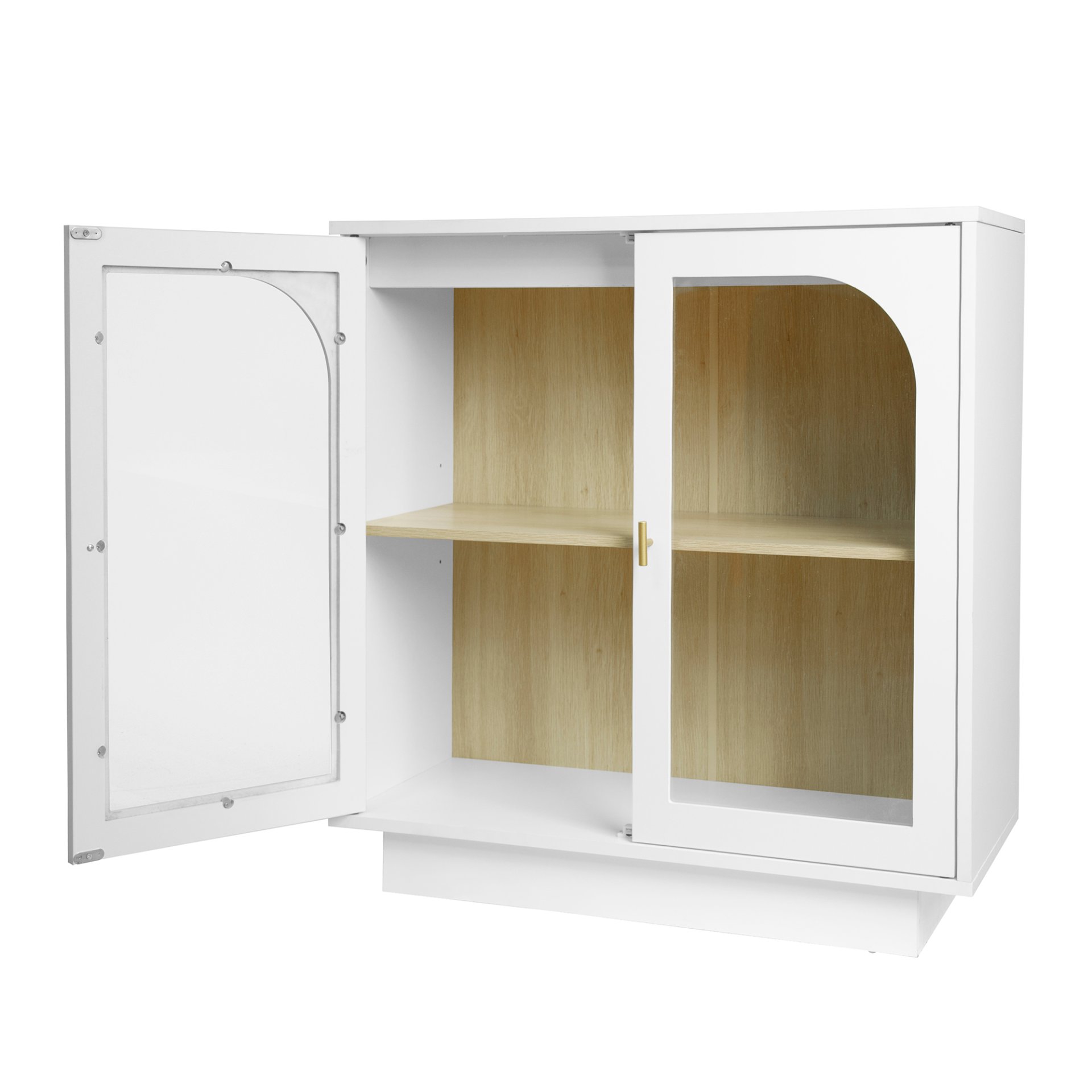 Storage Cabinet With Door For Living Room, Dining Room, Study - White - Image 14
