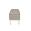 Tufted Storage Bench With Soft Close Lid - Light Gray / Cream - Image 6