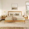 King Spindle Bed Mid Century Modern - Caramel - Image 4