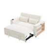 Pull Out Sofa Bed Convertible Couch Loveseat Sofa Modern Sleeper Sofa With Adjustable Backrest For Living Room - Beige - Image 20