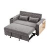 Pull Out Sofa Bed Convertible Couch Loveseat Sofa Modern Sleeper Sofa With Adjustable Backrest For Living Room - Gray - Image 24