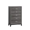 Glasgow - Chest Wood 5 Drawer Storage - Gray - Image 7