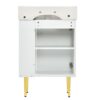Hearth & Haven Amelia - Bathroom Vanity With Storage Cabinet, Single Ceramic Sink And Right Side Storage - White - Image 16