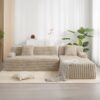 Cloud - Sectional Sofa Upholstered Couch Free Combined Sofa - Light Coffee - Image 9