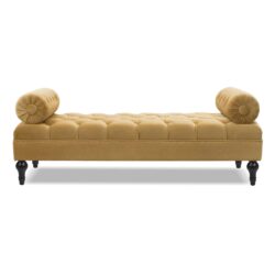 Lewis Bolster - Arm Entryway Bench - Gold