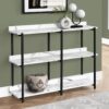 Accent Console Table For Entryway, Contemporary And Modern - White / Gray - Image 11