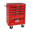 Rolling Metal Tool Chest With 5 Drawers, 20" Steel Storage Cabinet With Ball Bearing Slides - Red / Black - Image 11
