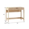 Transitional Reeded Lift Top Desk With Drawer - Oak - Image 13