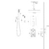 Luxury Dual Shower Head System 12" Ceiling Mount With Rough In Valve, Stainless Steel And Brass - Gold - Image 3