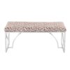 Constellation - Contemporary Bench - Silver / Beige Leopard - Image 4
