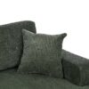 3 Piece Corduroy Double Chaise Sectional Sofa - Green - Image 5